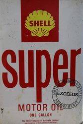 Australian Shell One Gallon Super Motor Oil Tin