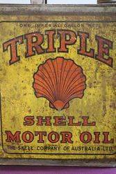 Australian Shell One Gallon Triple Motor Oil Tin 