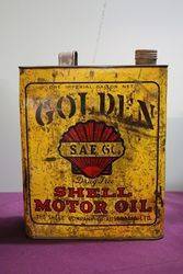 Australian Shell  One Gallon Golden SAE60 Motor Oil Tin 