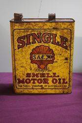 Australian Shell  One Gallon Single SAE30 Motor Oil Tin 