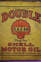 Australian Shell  One Gallon Double SAE40 Motor Oil Tin