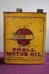 Australian Shell One Gallon Triple SAE50 Motor Oil Tin 