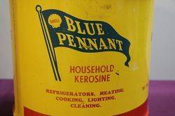 Australian Shell 4 Gallons Blue Pennant Household Kerosene Drum