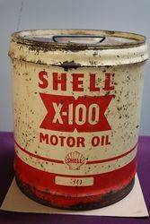 Australian Shell 4 Gallons  X100 Motor Oil Drum 