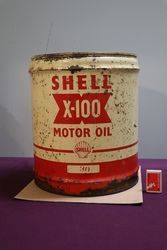 Australian Shell 4 Gallons  X100 Motor Oil Drum 