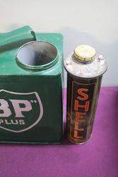 BP 2 Gallon Can and Shell Oil Tin Insert