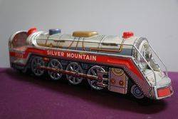 Battery Operated  Vintage Tin Litho Silver Mountain 3525 Train