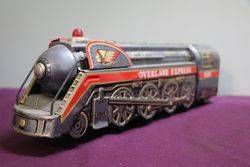 Battery Operated  Vintage Tin Litho Overland Express 3140 Train 