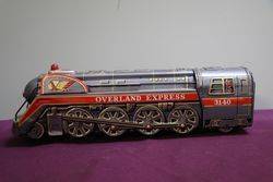 Battery Operated  Vintage Tin Litho Overland Express 3140 Train 