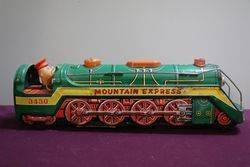 Battery Operated  Vintage Tin Litho Mountain Express  Train 3430