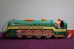 Battery Operated  Vintage Tin Litho Mountain Express  Train 3430