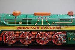 Battery Operated  Vintage Tin Litho Mountain Express  Train 3430