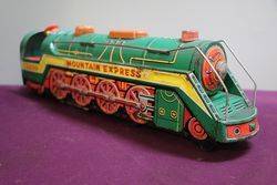 Battery Operated  Vintage Tin Litho Mountain Express  Train 3430