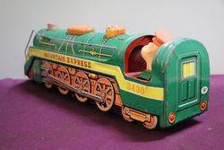 Battery Operated  Vintage Tin Litho Mountain Express  Train 3430