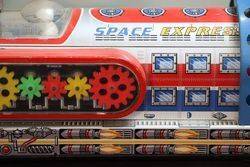 Colorful Battery Operated Tin Toy Space Express 