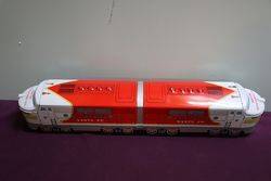 Battery Operated Vintage Santa Fe Train Toy Cragstan Tootin Chugging Locomotive