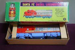 TM Japan Battery Operated Santa Fe Diesel Locomotive 