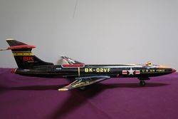 US Air Force BK02VF Tin Bomber Airplane Friction Litho Tin Toy 