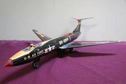 US Air Force BK02VF Tin Bomber Airplane Friction Litho Tin Toy 