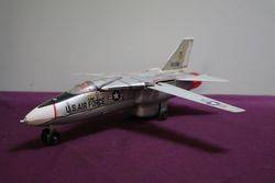 Battery Operated GeneralDynamics Grumman F IIIA Tin and Plastic Jet Fighter