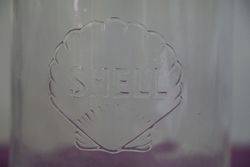 Early Australian Shell Embossed Quart Oil Bottle