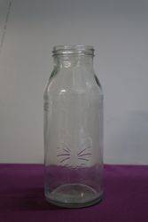 Early Australian Shell Embossed Quart Oil Bottle