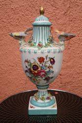 A Fine Quality Hand Painted Vase and Cover in The Coalport Style C186090 