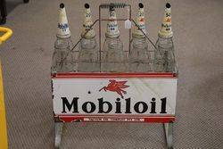 Mobiloil Motor Oil Bottles Rack with 10 Original bottle 