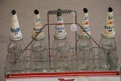 Mobiloil Motor Oil Bottles Rack with 10 Original bottle 