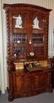 English Flame Mahogany 2 door Secretaire bookcase  C1850 ---ANT 19