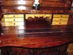 English Flame Mahogany 2 door Secretaire bookcase  C1850 ---ANT 19