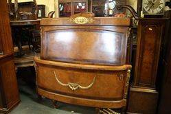 Early C20th French Walnut Queen Size Bed 