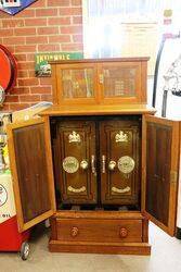 Antique Phillips Double Door Cabinet Safe 