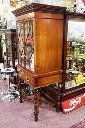 Early C20th Antique Mahogany Display Cabinet 