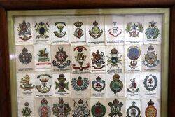  64 Framed Cigarette British Army Regimental Silks