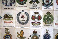  64 Framed Cigarette British Army Regimental Silks