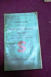 Singer Sewing Machines Instructions Booklet No 66