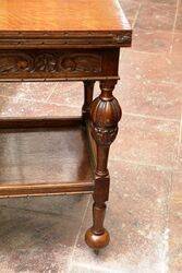 A Quality Early C20th Oak Tea Trolley  Card Table