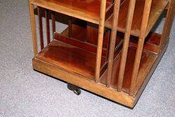 Early C20th Antique Walnut Revolving Bookcase 