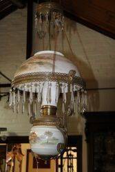 A Late 19th Century Millers Hanging Lamp C1895