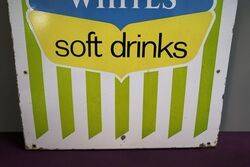 Vintage Whites Soft Drinks Enamel Sign 