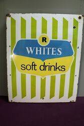 Vintage Whites Soft Drinks Enamel Sign 