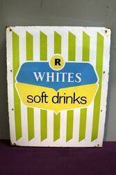 Vintage Whites Soft Drinks Enamel Sign  