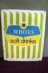 Vintage Whites Soft Drinks Enamel Sign 