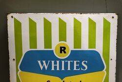 Vintage Whites Soft Drinks Enamel Sign 