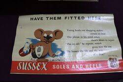 1950s Sussex Soles + Heels Advertising Poster