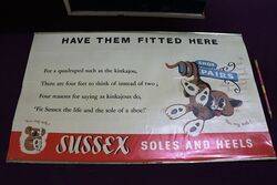 1950s Sussex Soles + Heels Advertising Poster