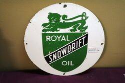 A Genuine Vintage Royal Snowdrift Oil Enamel Sign 