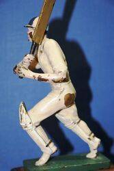 Vintage Cricket Cold Painted Bronze Batsman 