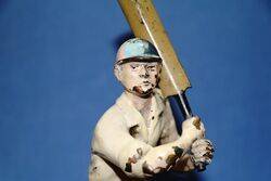 Vintage Cricket Cold Painted Bronze Batsman 